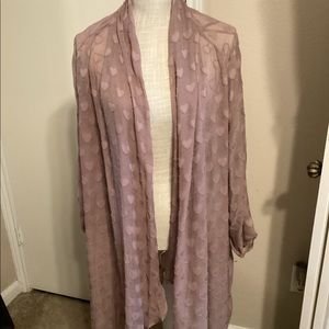 BNWT- chiffon heart cardigan - beautiful mauve color